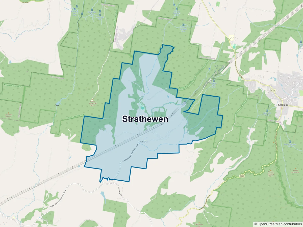Map of Strathewen, VIC, Australia
