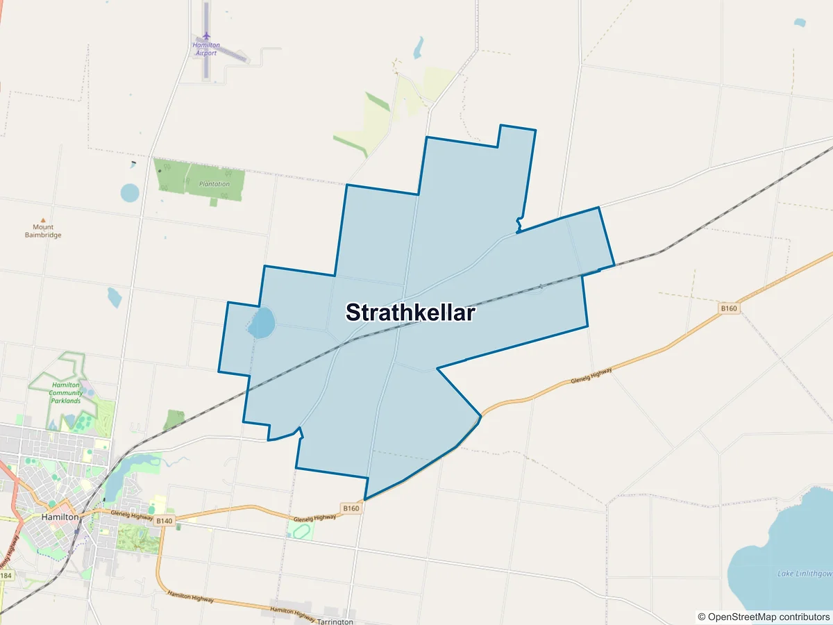Map of Strathkellar, VIC, Australia