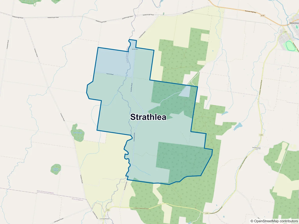 Map of Strathlea, VIC, Australia