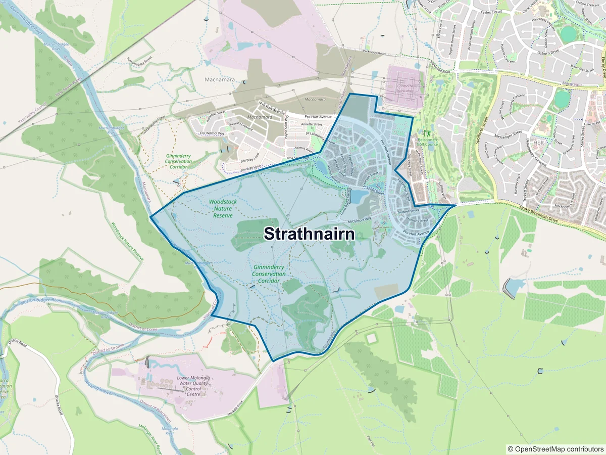 Map of Strathnairn, ACT, Australia