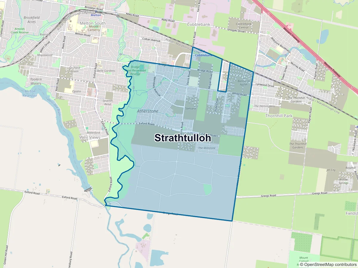 Map of Strathtulloh, VIC, Australia