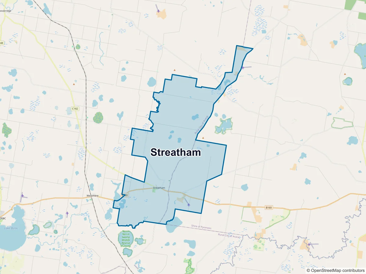 Map of Streatham, VIC, Australia