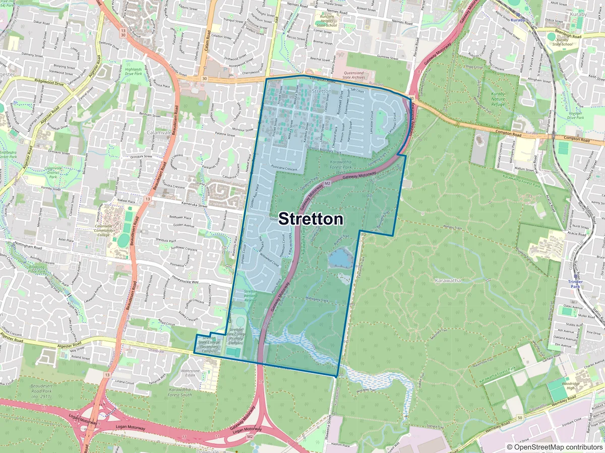 Map of Stretton, QLD, Australia