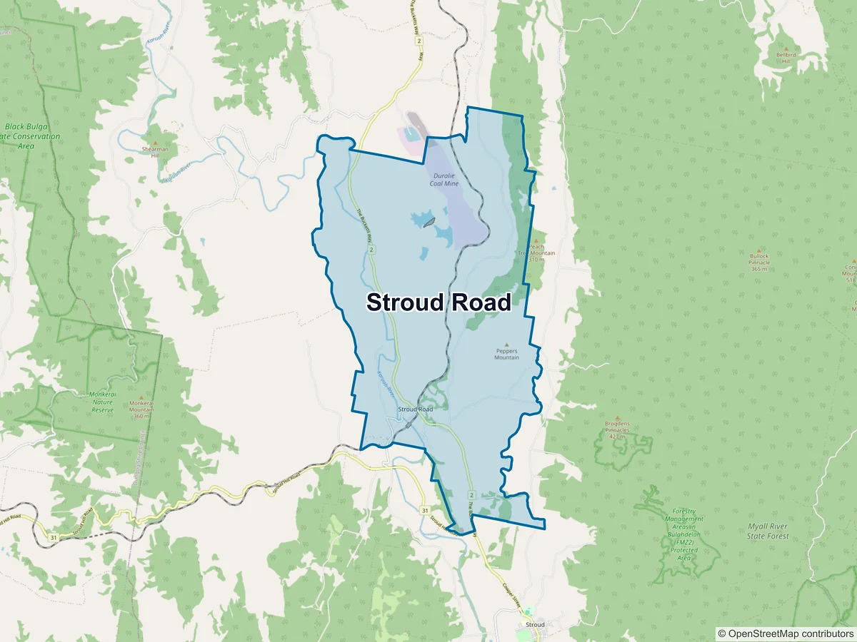 Map of Stroud Road, NSW, Australia