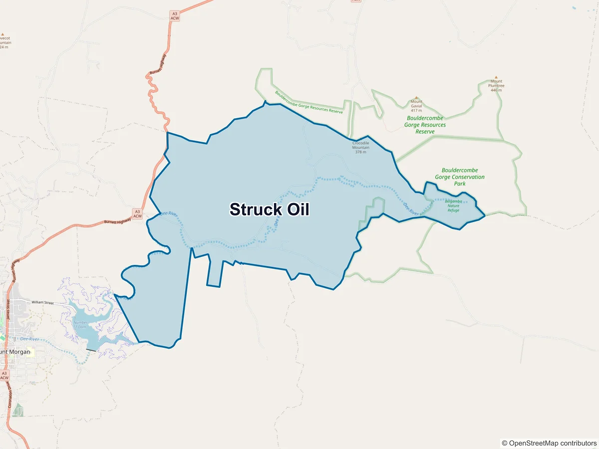 Map of Struck Oil, QLD, Australia
