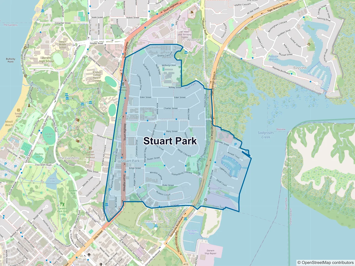 Map of Stuart Park, NT, Australia