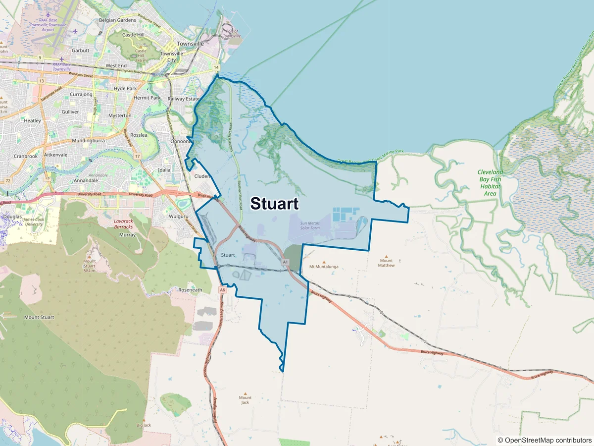 Map of Stuart, QLD, Australia