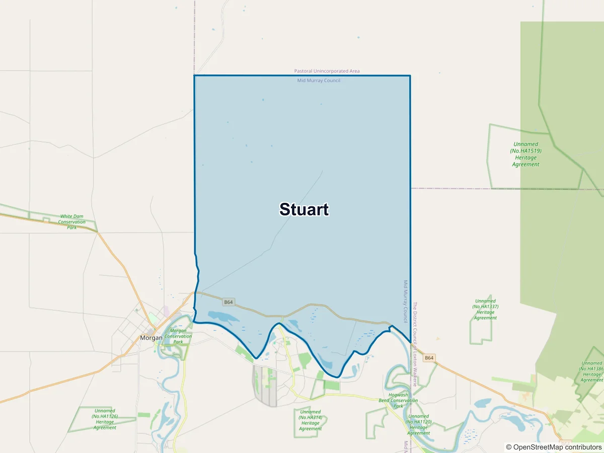 Map of Stuart, SA, Australia