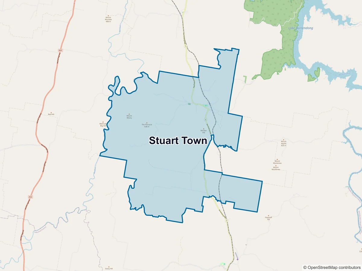Map of Stuart Town, NSW, Australia