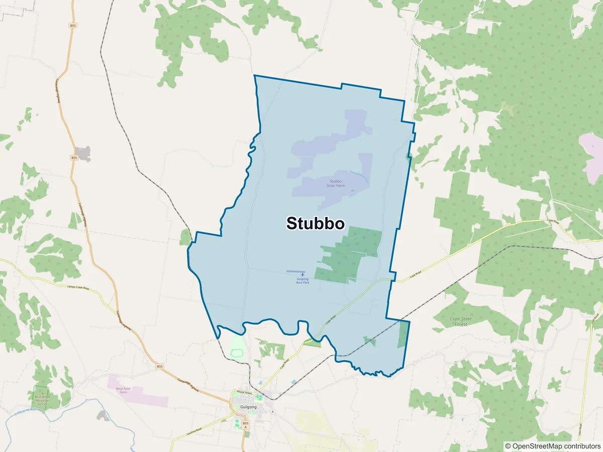 Map of Stubbo, NSW, Australia