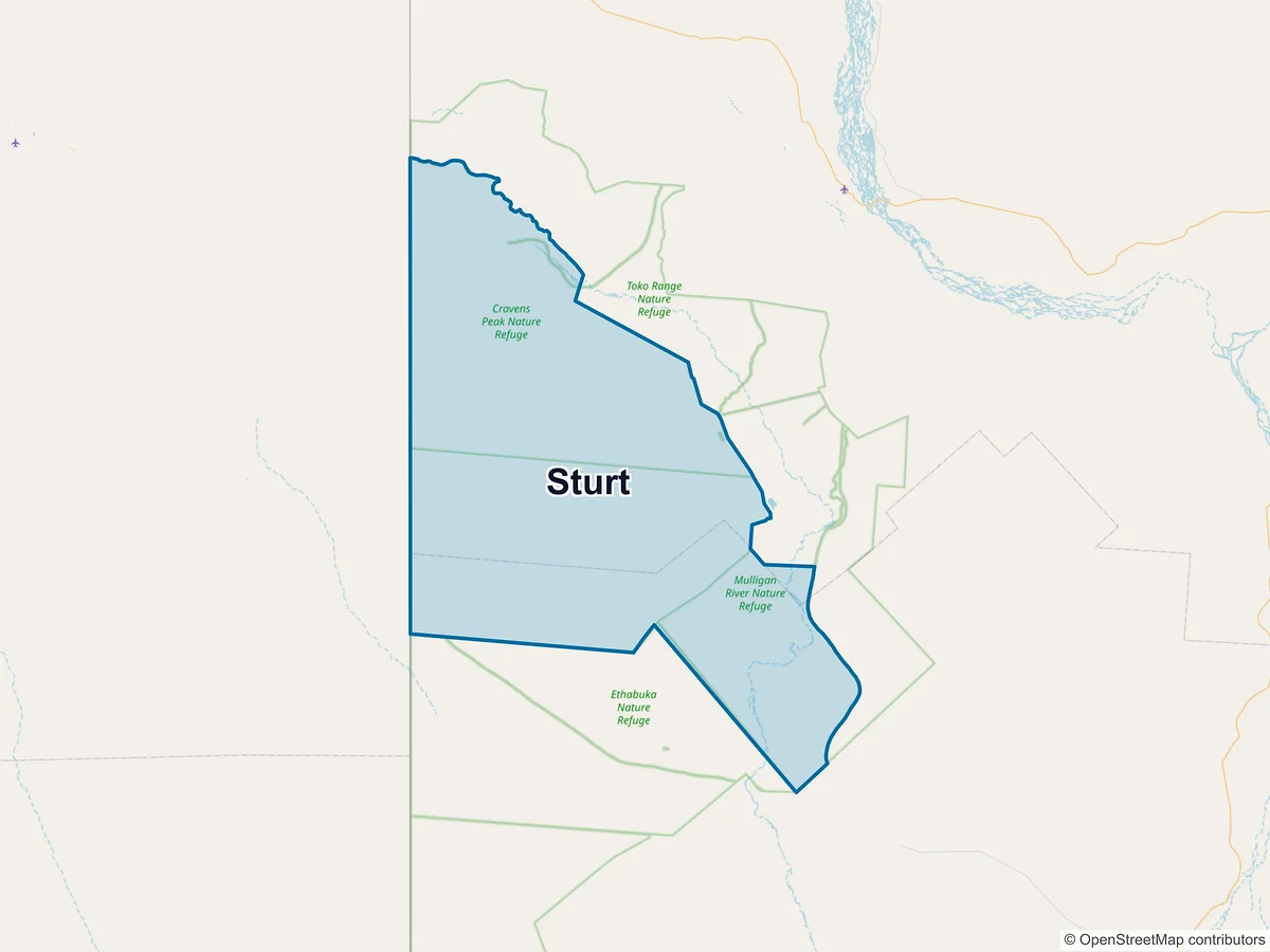 Map of Sturt, QLD, Australia