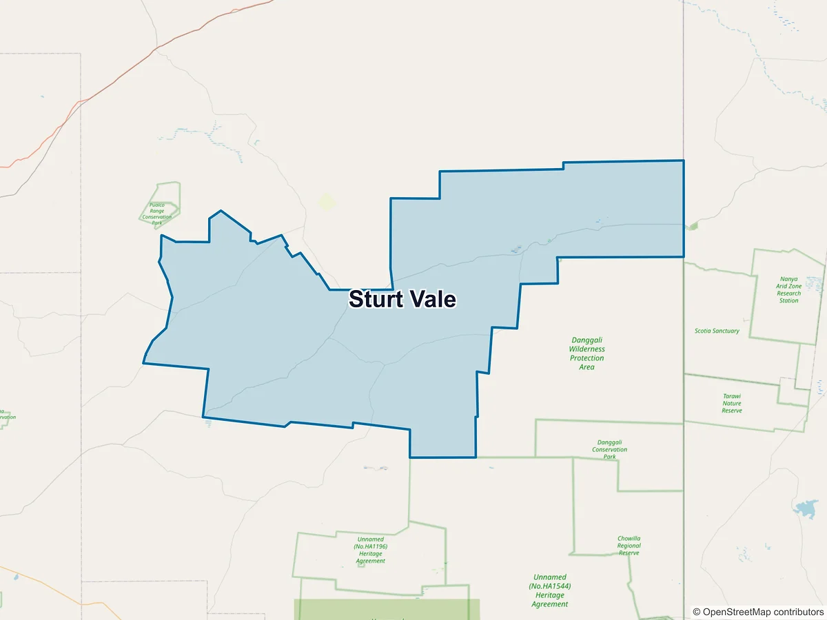 Map of Sturt Vale, SA, Australia