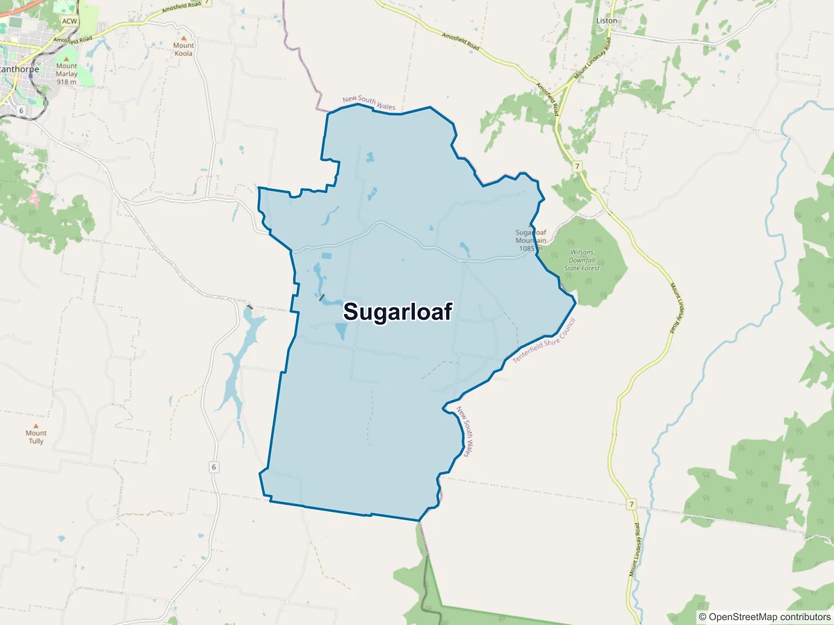 Map of Sugarloaf, QLD, Australia