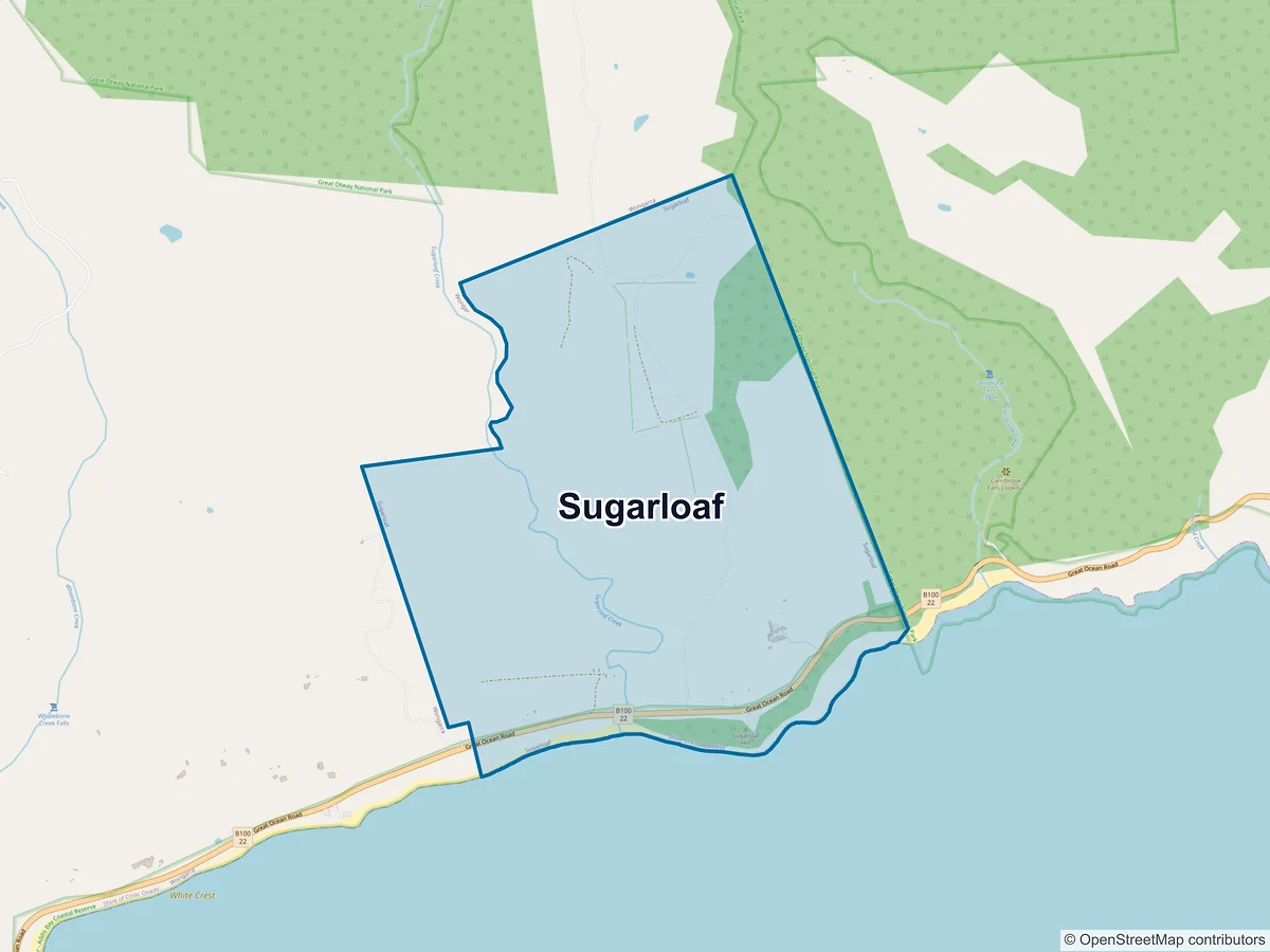 Map of Sugarloaf, VIC, Australia