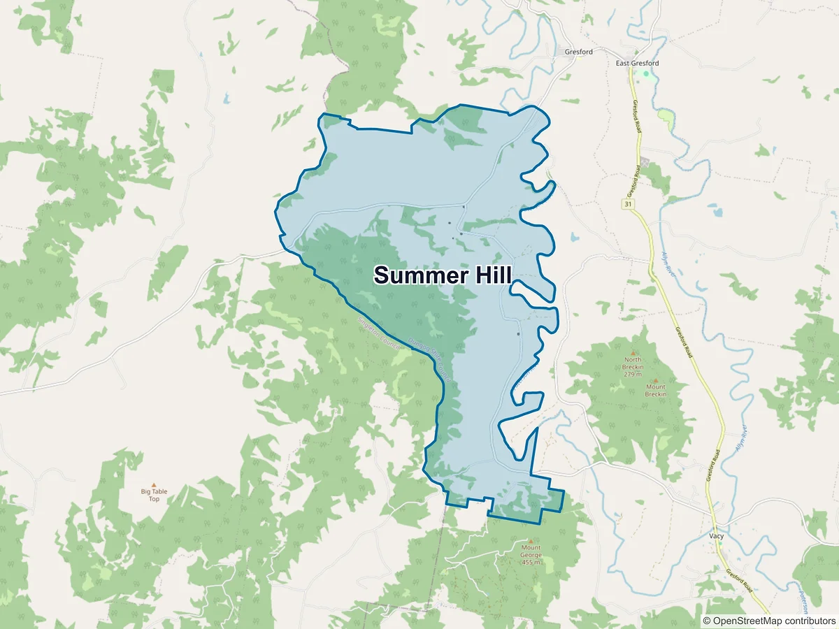Map of Summer Hill, NSW, Australia