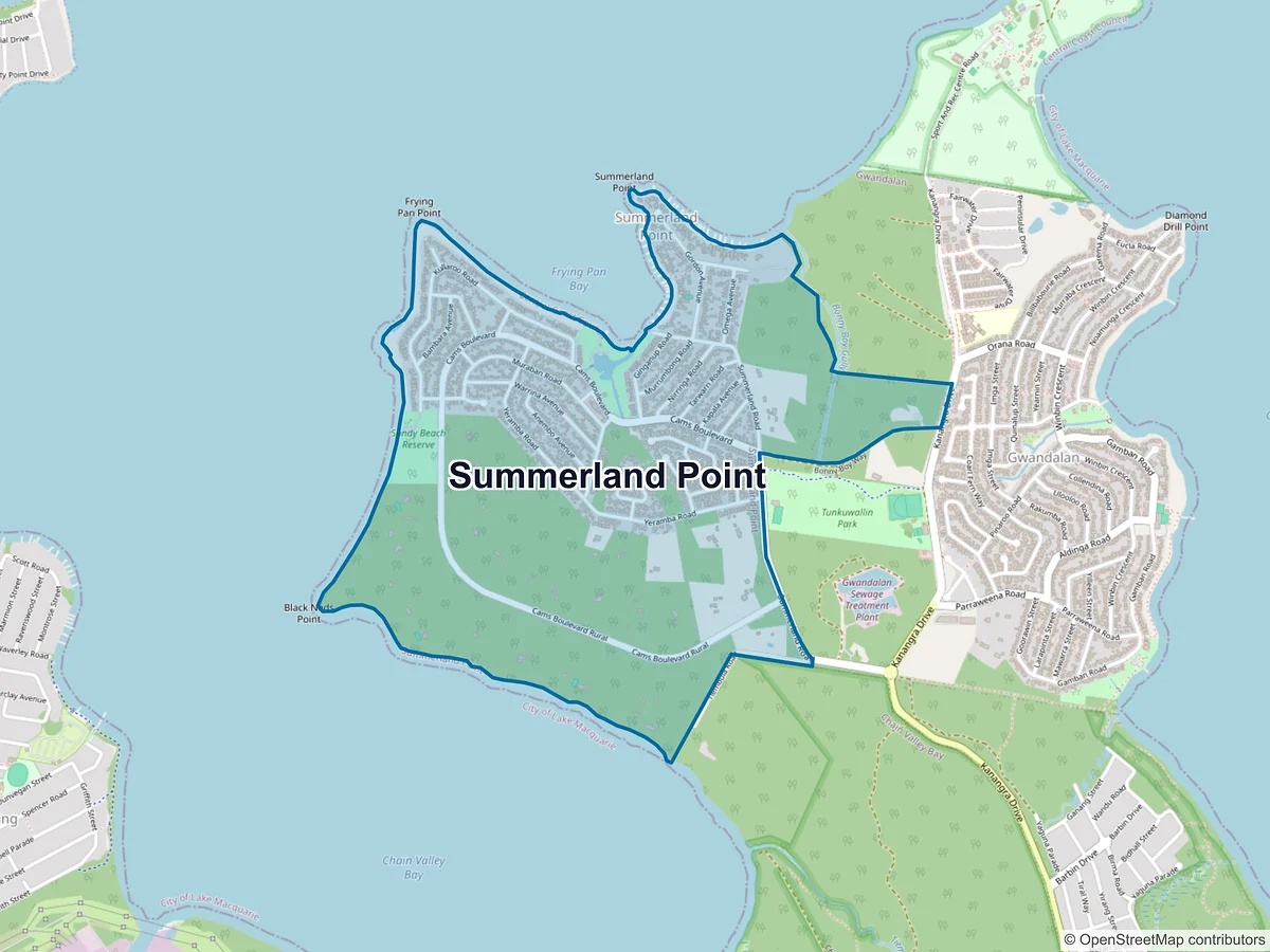 Map of Summerland Point, NSW, Australia