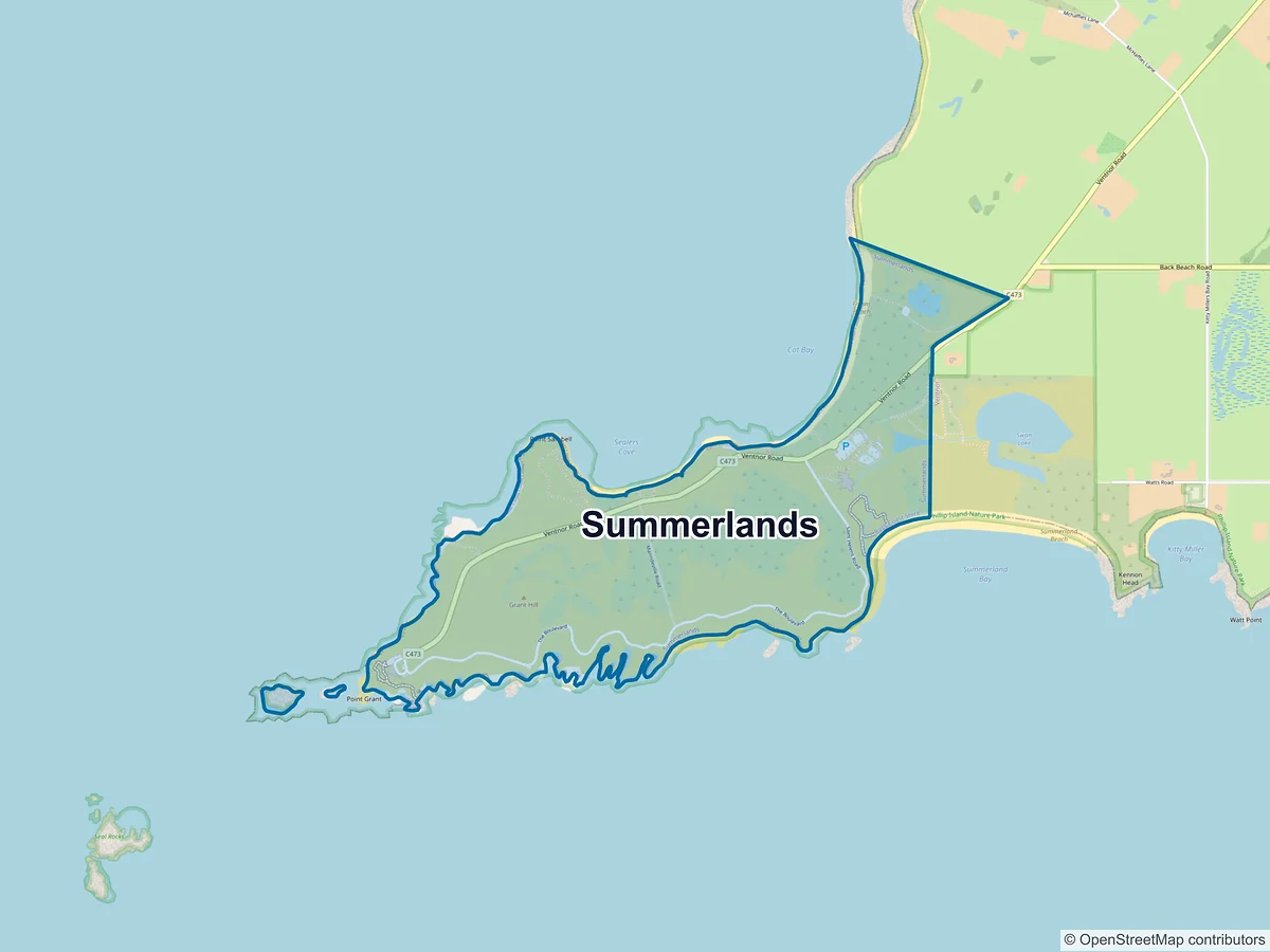 Map of Summerlands, VIC, Australia