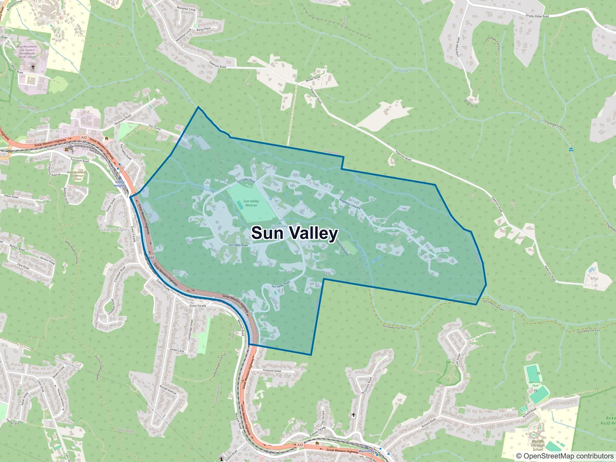 Map of Sun Valley, NSW, Australia
