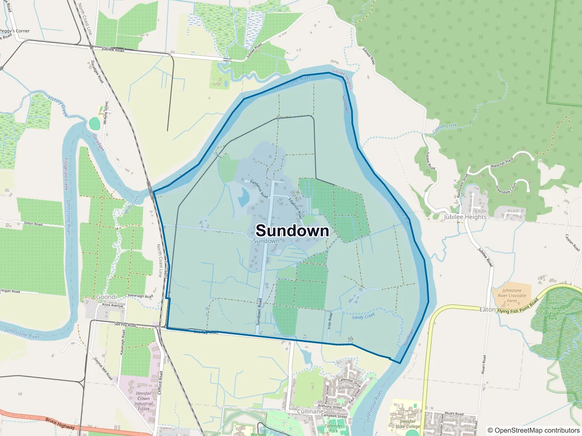 Map of Sundown, QLD, Australia