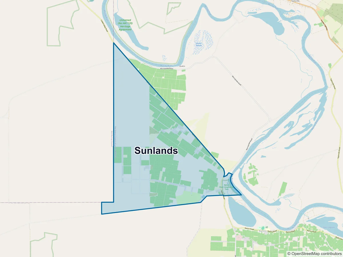 Map of Sunlands, SA, Australia