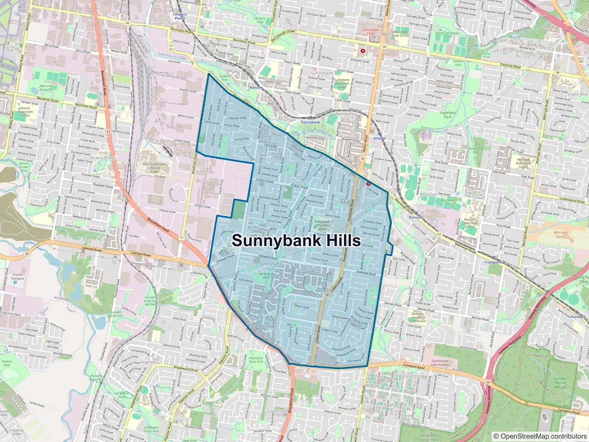 Map of Sunnybank Hills, QLD, Australia