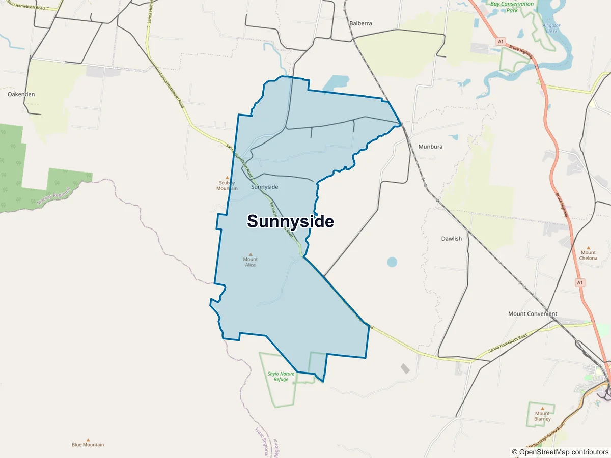 Map of Sunnyside, QLD, Australia