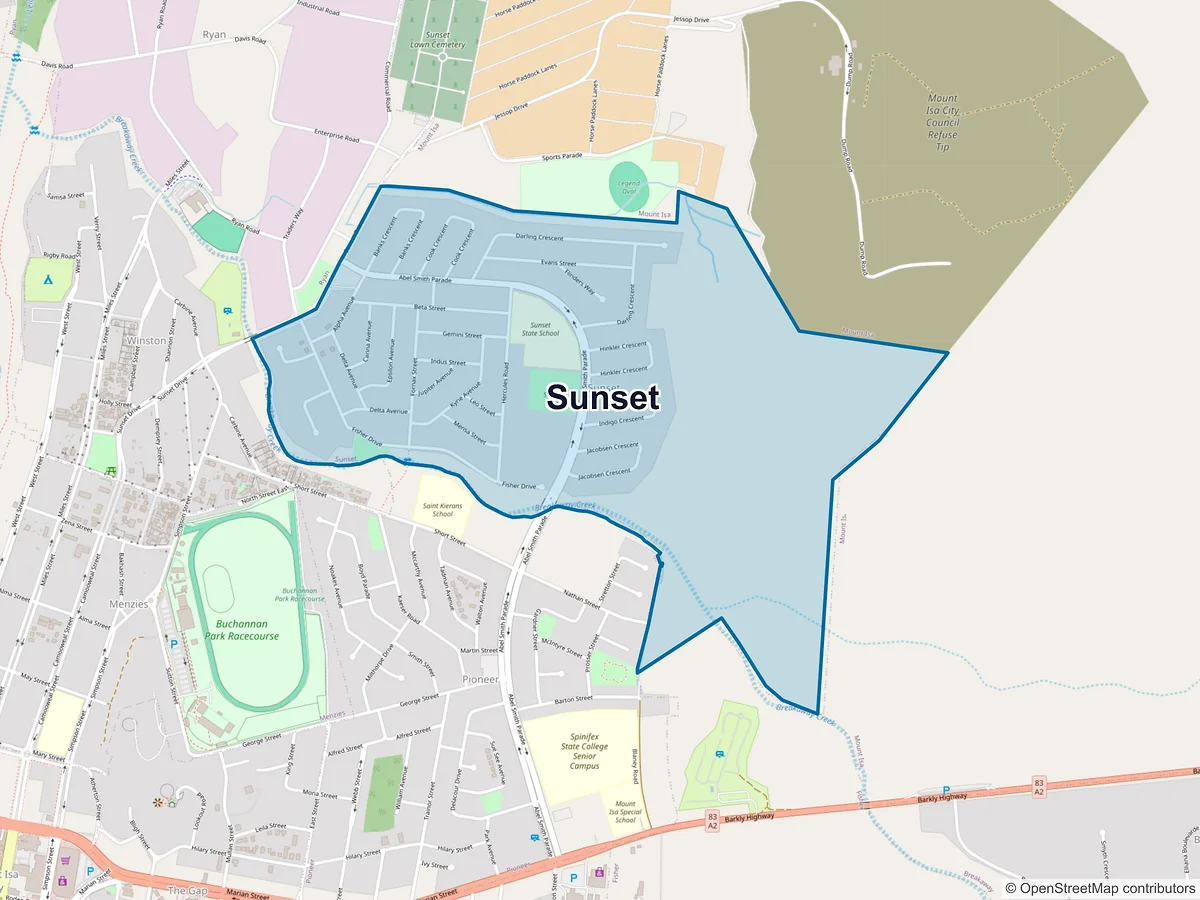 Map of Sunset, QLD, Australia