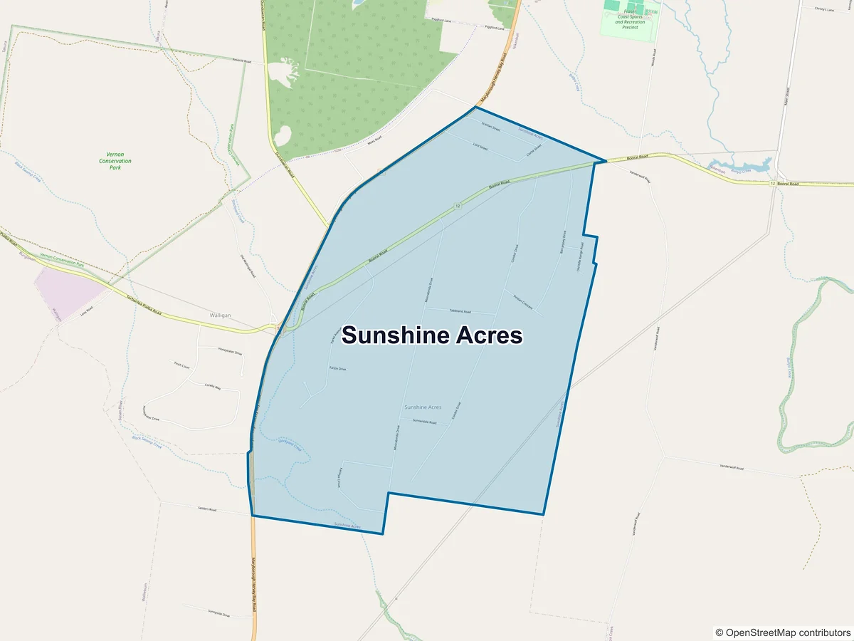 Map of Sunshine Acres, QLD, Australia