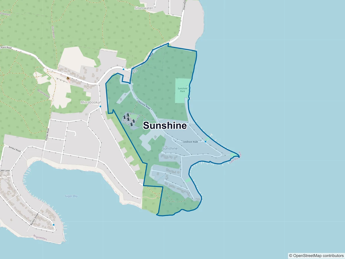Map of Sunshine, NSW, Australia