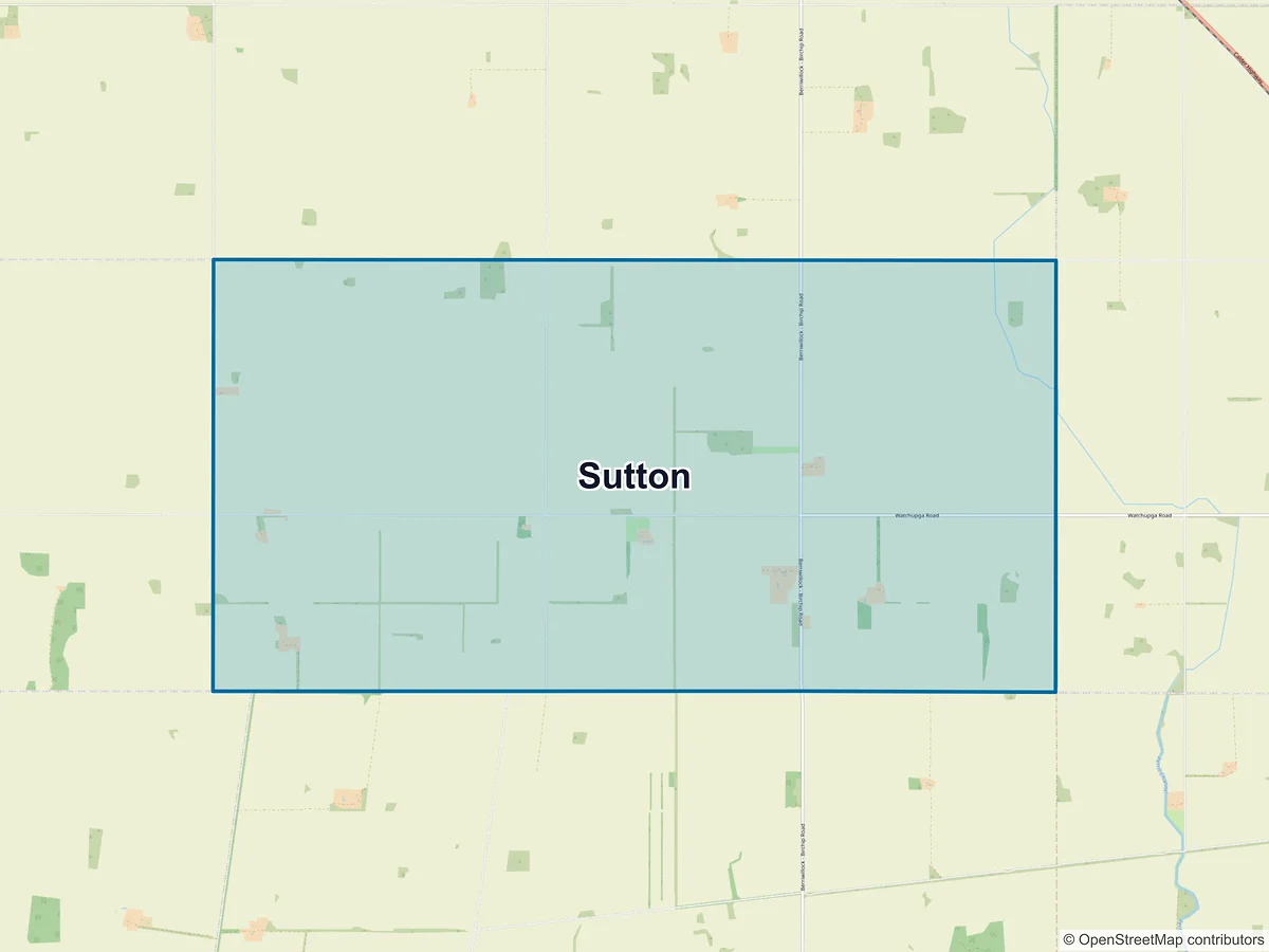 Map of Sutton, VIC, Australia