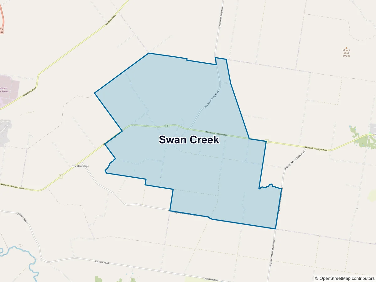 Map of Swan Creek, QLD, Australia