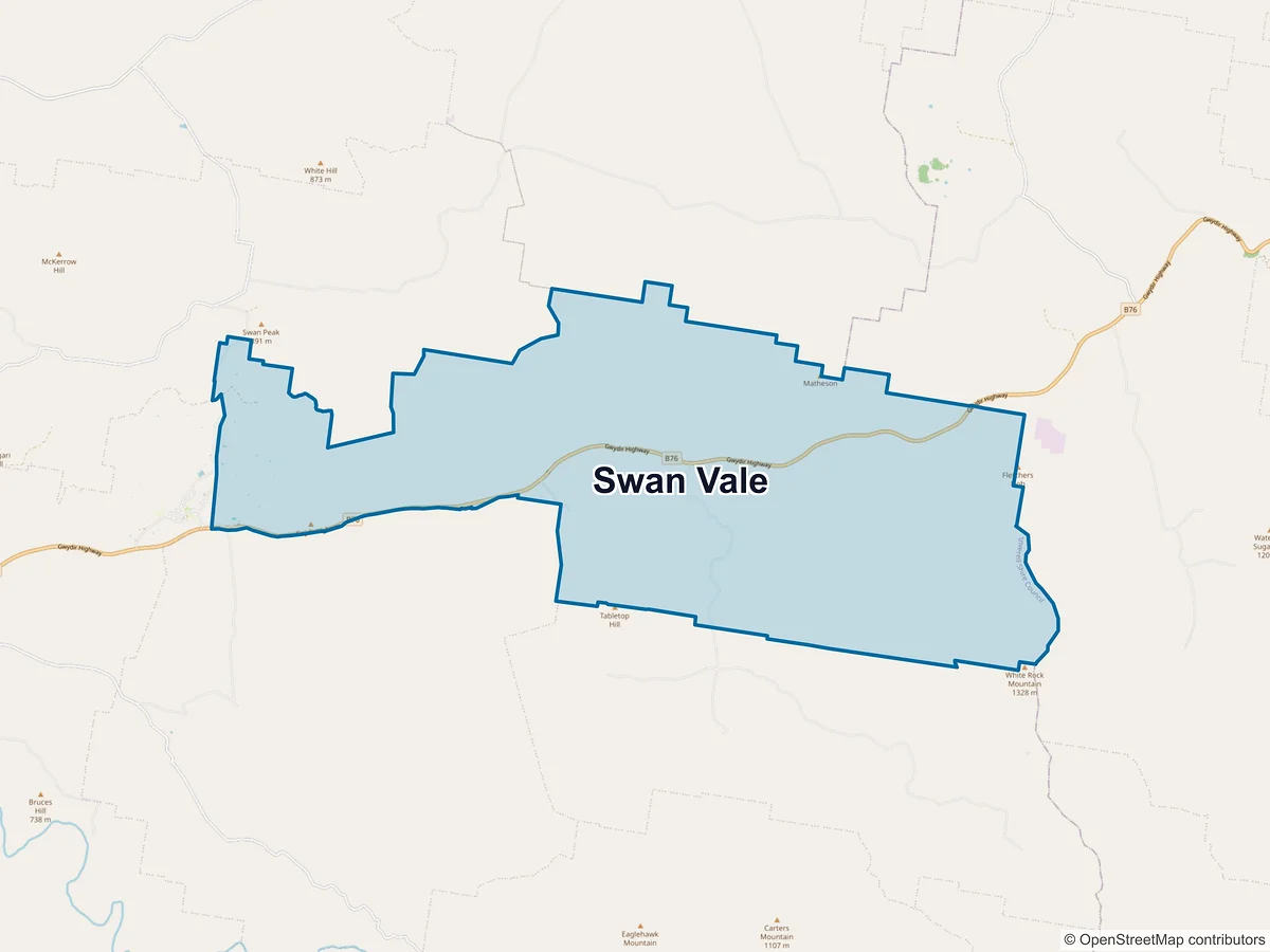 Map of Swan Vale, NSW, Australia