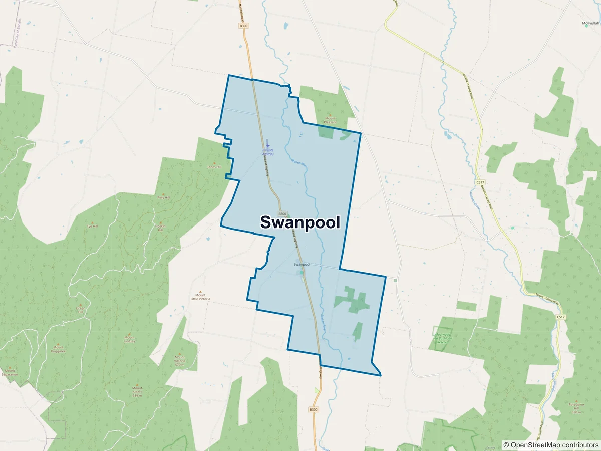 Map of Swanpool, VIC, Australia