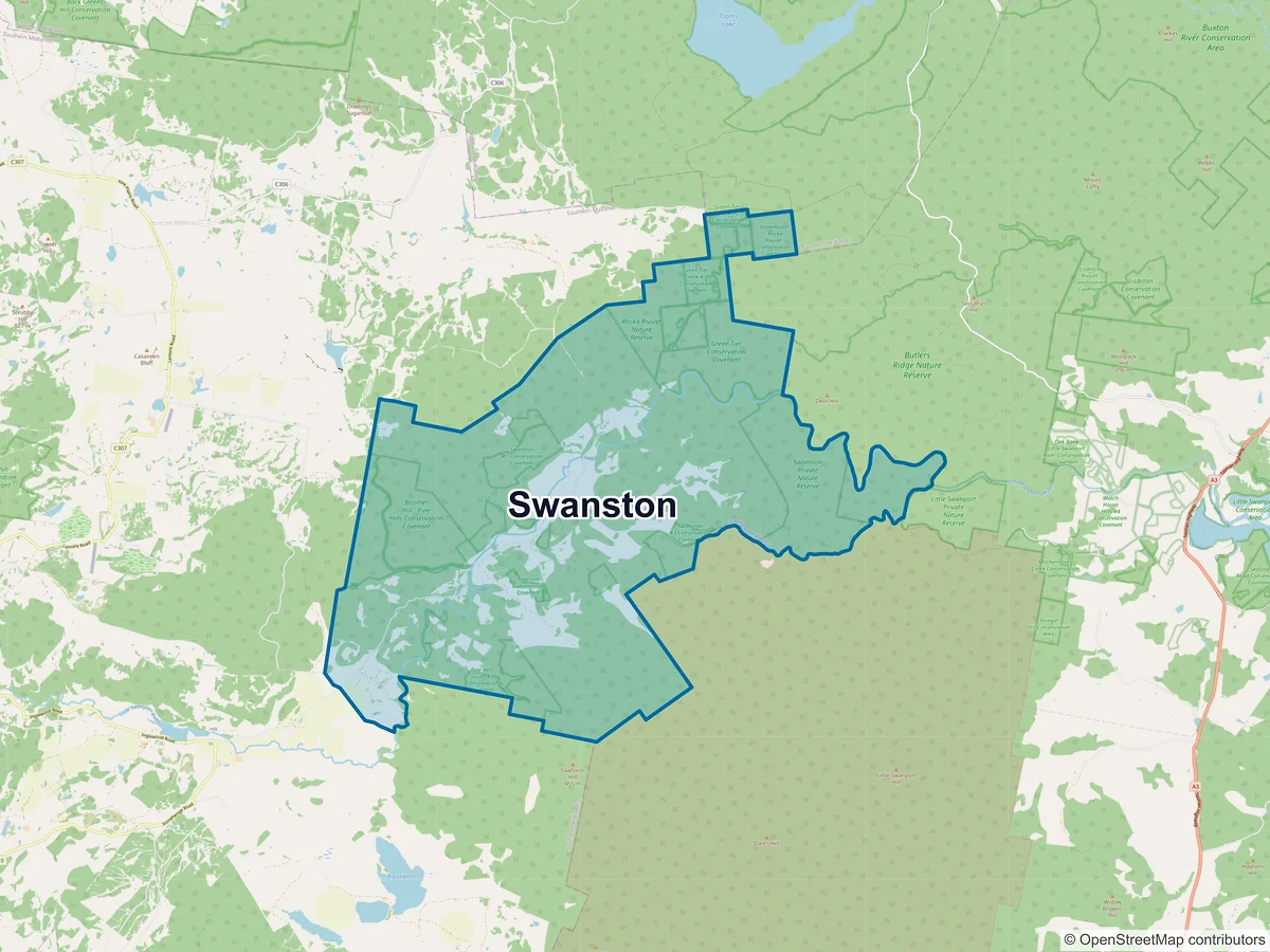 Map of Swanston, TAS, Australia