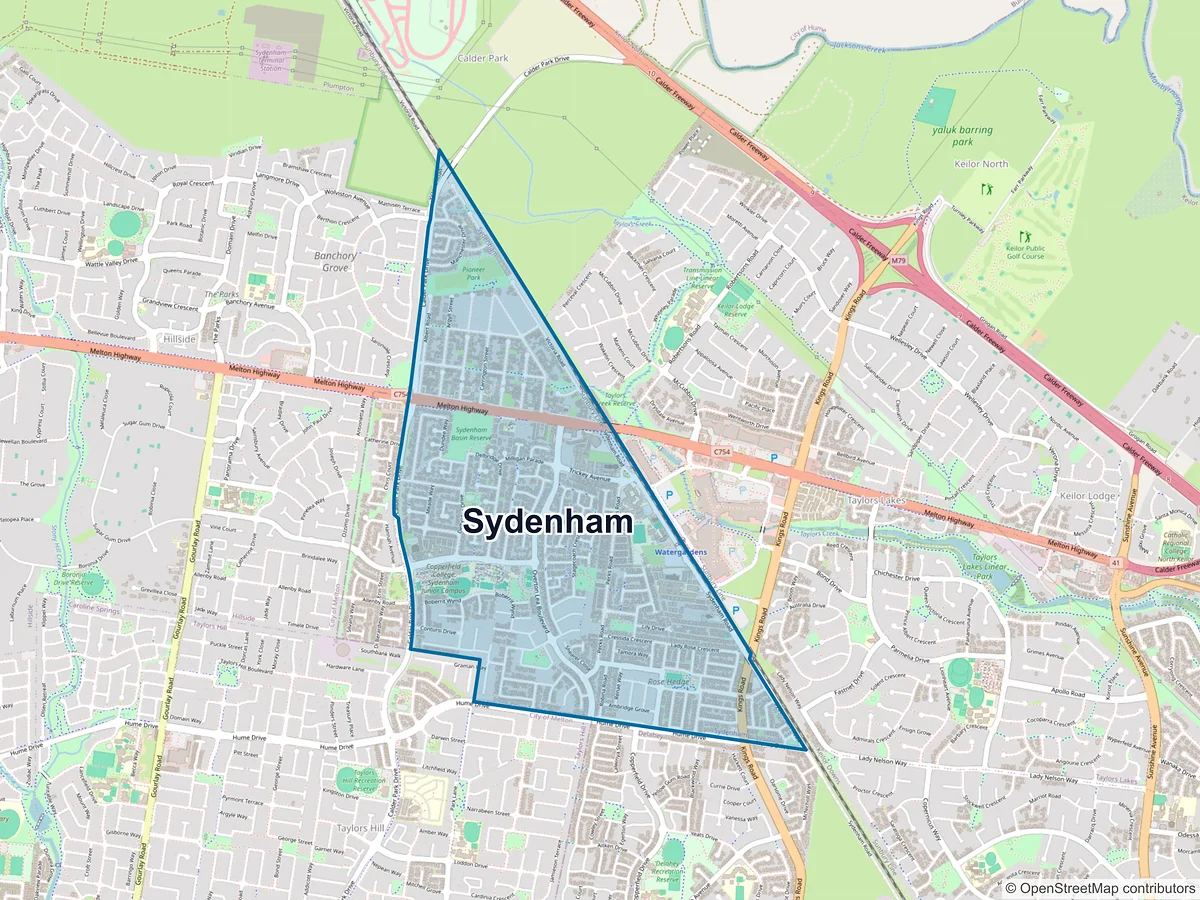 Map of Sydenham, VIC, Australia