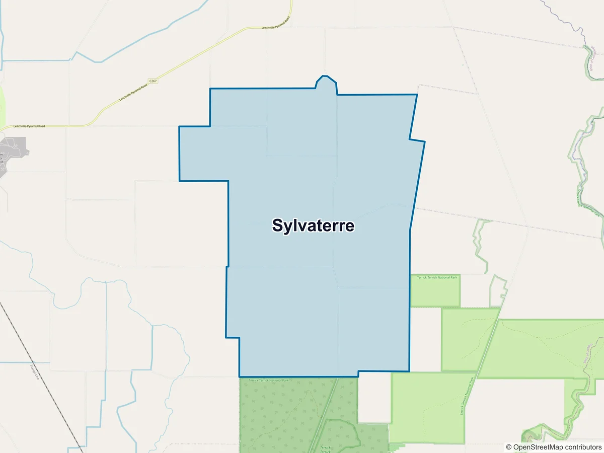 Map of Sylvaterre, VIC, Australia
