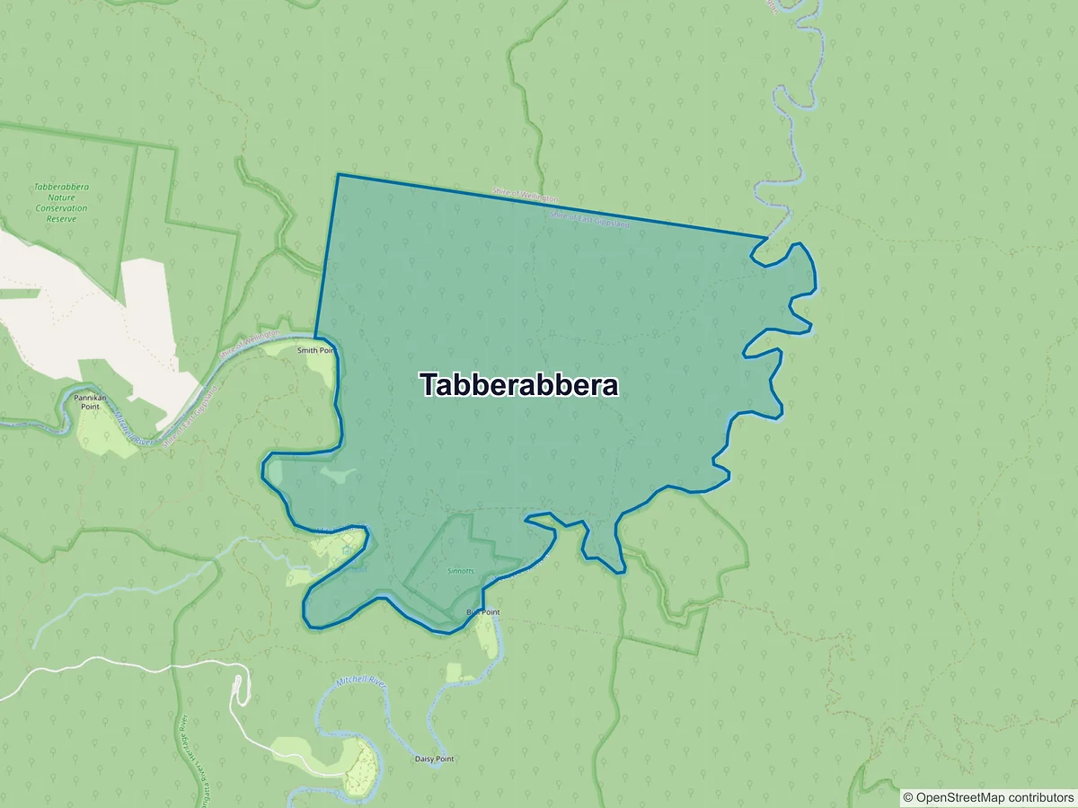Map of Tabberabbera, VIC, Australia