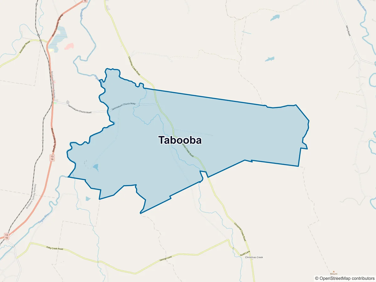 Map of Tabooba, QLD, Australia
