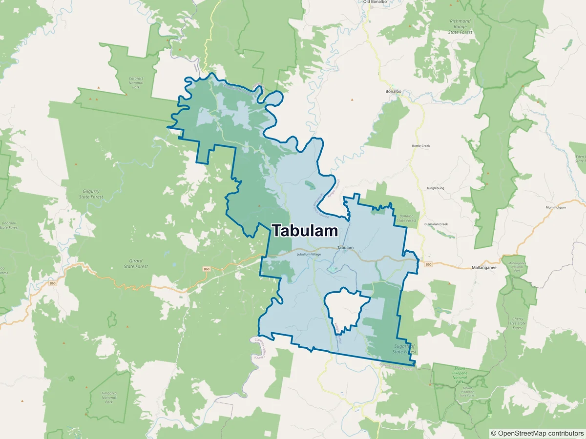 Map of Tabulam, NSW, Australia