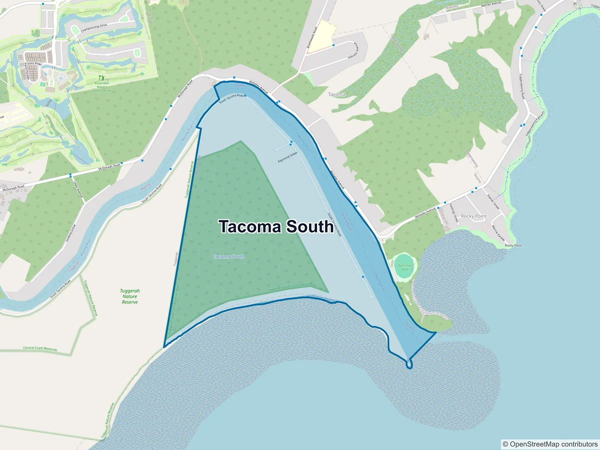 Map of Tacoma South, NSW, Australia