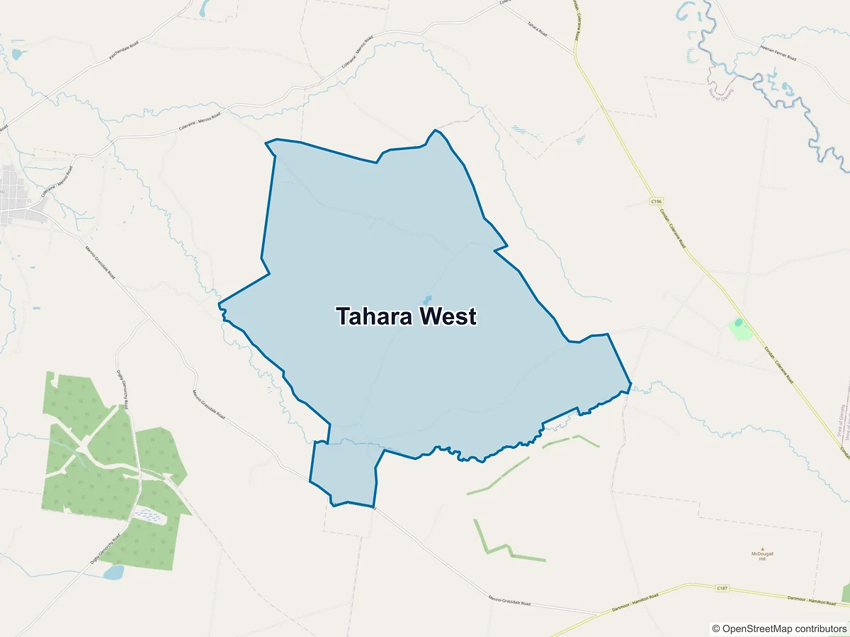 Map of Tahara West, VIC, Australia