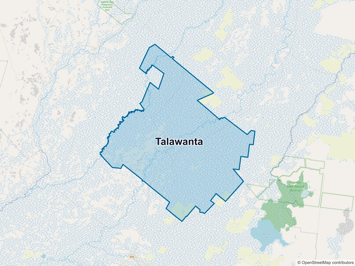 Map of Talawanta, NSW, Australia