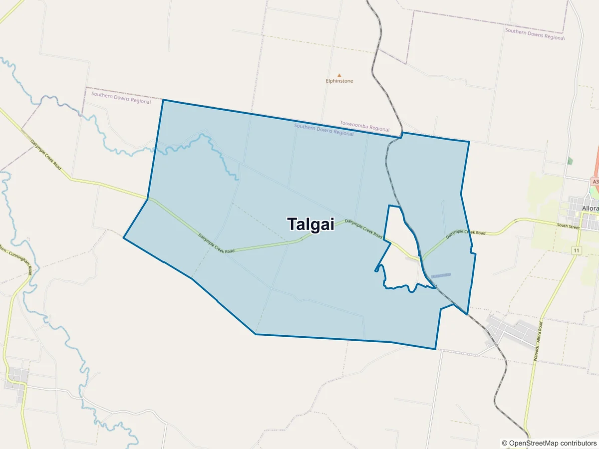 Map of Talgai, QLD, Australia