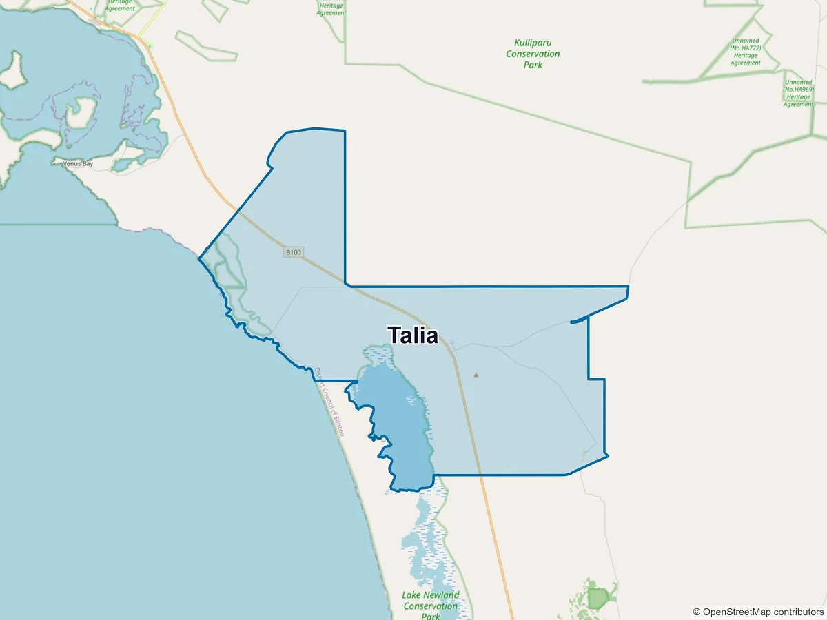 Map of Talia, SA, Australia