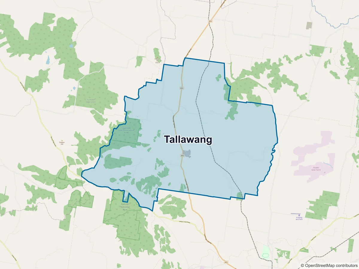 Map of Tallawang, NSW, Australia