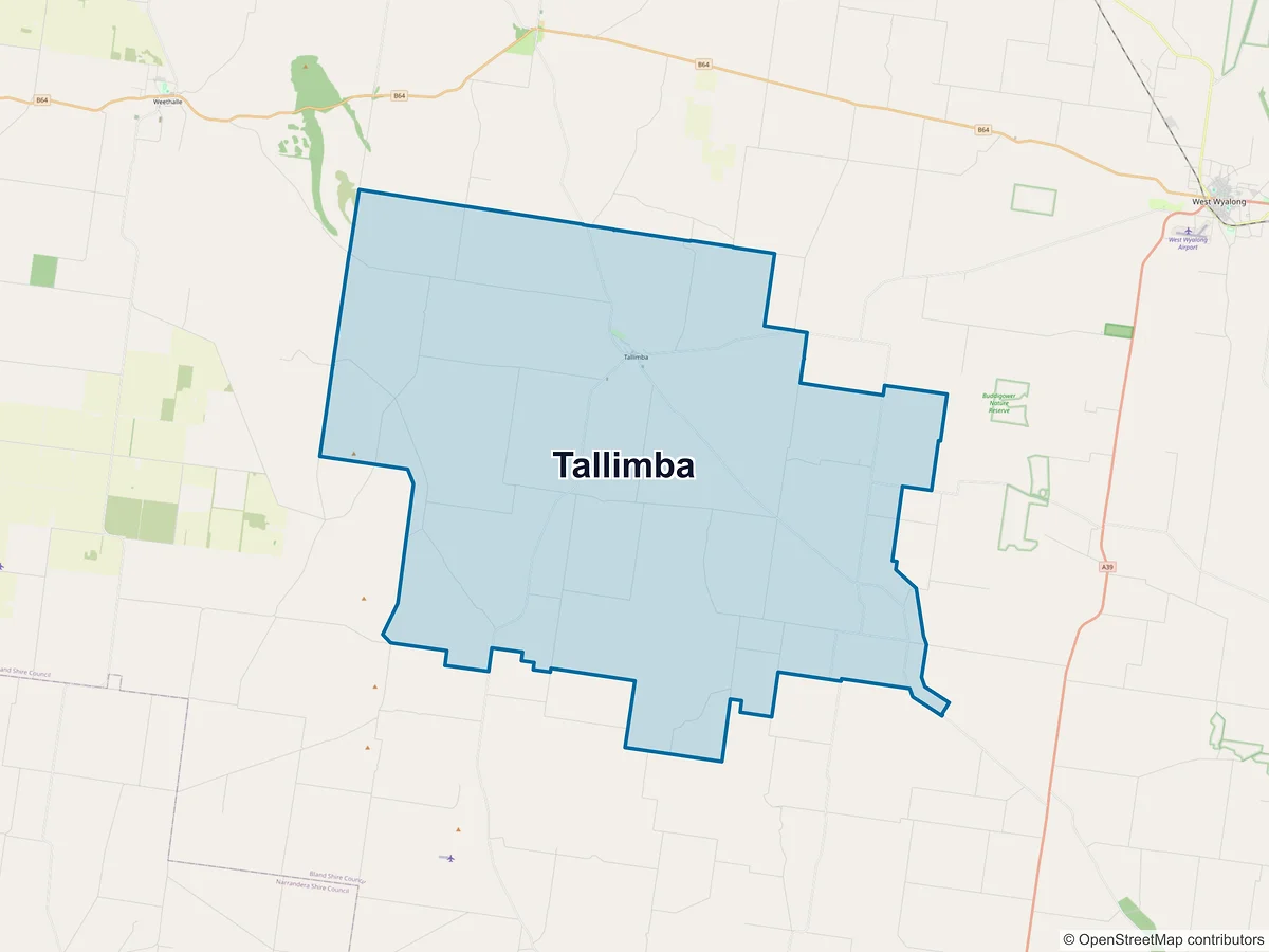 Map of Tallimba, NSW, Australia