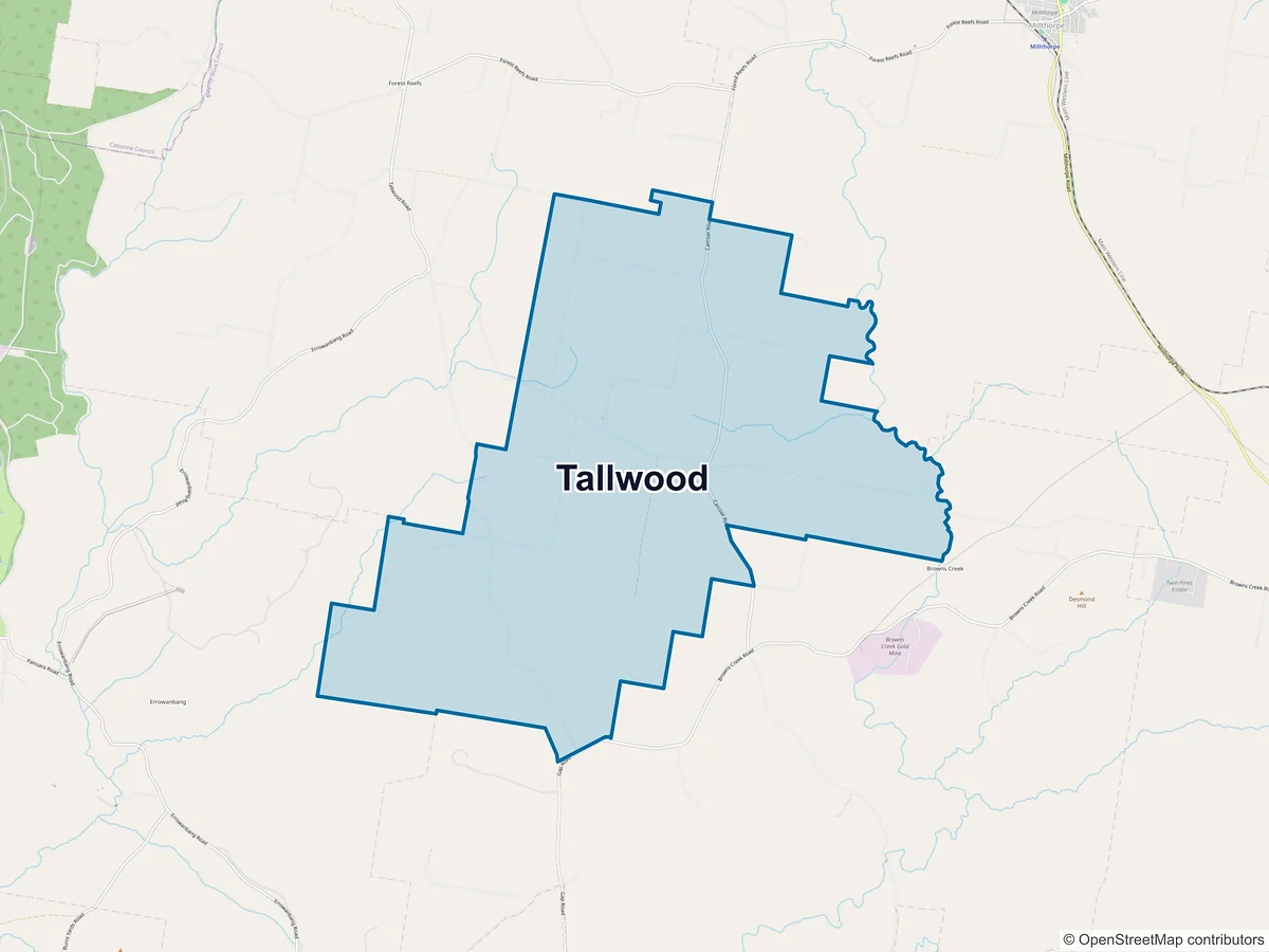 Map of Tallwood, NSW, Australia