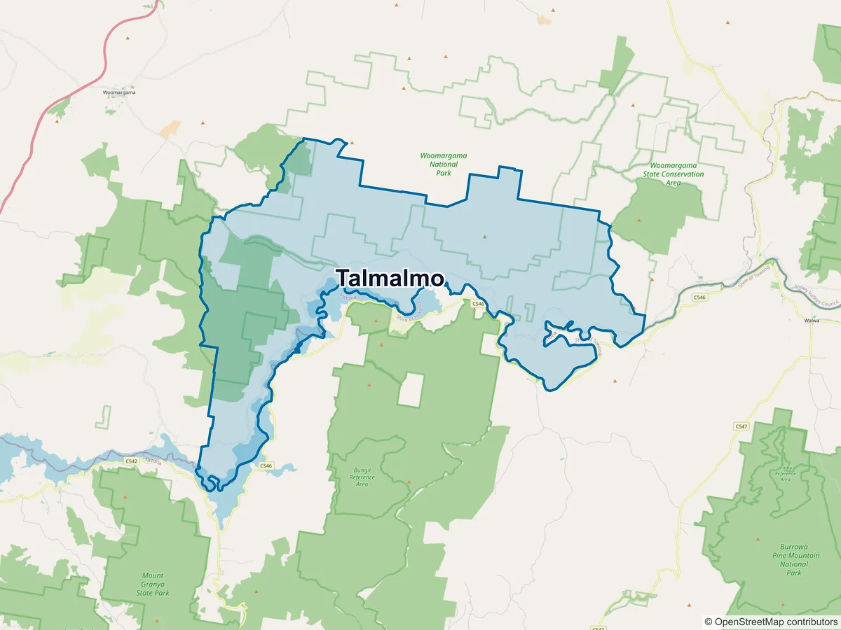 Map of Talmalmo, NSW, Australia