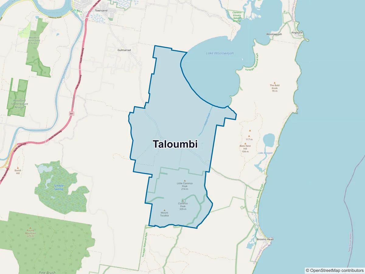 Map of Taloumbi, NSW, Australia