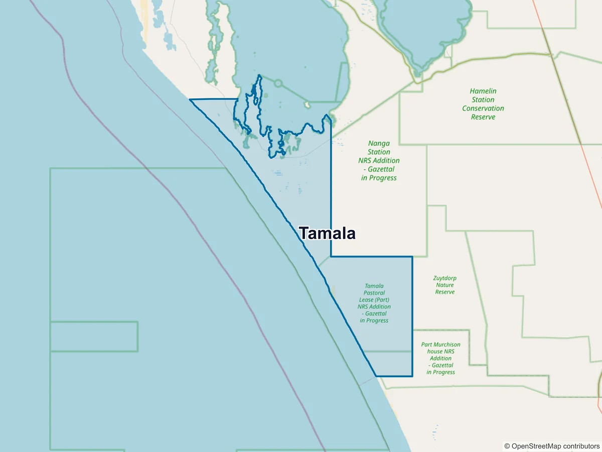 Map of Tamala, WA, Australia